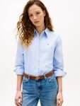 Tommy Hilfiger Hemdbluse OXFORD RELAXED FIT SHIRT mit Hemdblusenkragen und Stickerei