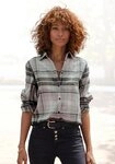 Buffalo Hemdbluse aus weichem Flanell mit Karomuster l&auml;ssiges Karohemd,...