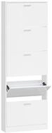 vidaXL Schuhschrank NA Schuhschrank Hochglanz-Wei&szlig; 59x17x169 cm Spanplatte...