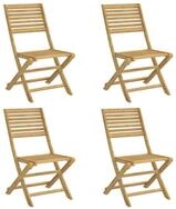 vidaXL Gartenstuhl Klappst&uuml;hle, 4 St&uuml;ck, 48,5 x 61,5 x 87 cm, Massivholz (4...