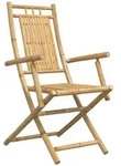 vidaXL Gartenstuhl Gartenst&uuml;hle 4 Stk. Klappbar 53x66x99 cm Bambus (4 St) braun