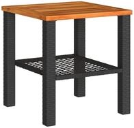 vidaXL Gartentisch 40 x 40 x 42 cm Couchtisch Gartentisch Schwarz 40x40x42 cm