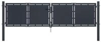 vidaXL Gartentor, Gartentor Stahl 300&times;100 cm Anthrazit