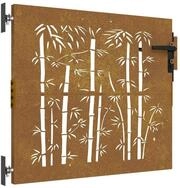 vidaXL Gartentor Gartentor 85x100 cm Cortenstahl Bambus-Design