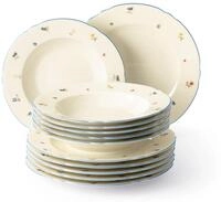 Seltmann Weiden Tafelservice Teller Set, Geschirr-Set, 12 Teile, Marieluise