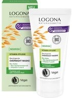 LOGONA Gesichtspflege NOURISH beruhigende Overnight Maske mit Bio-Hafer Vitamin F und
