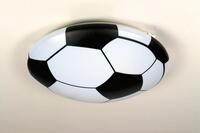 niermann Deckenleuchte Fu&szlig;ball, Kinderlampe, Aus bruchfestem Kunststoff,