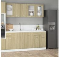 vidaXL Schrankmodule 4-tlg. K&uuml;chenschrank-Set Sonoma-Eiche Holzwerkstoff