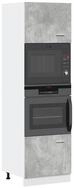 vidaXL H&auml;ngeschrank Mikrowellenumbauschrank Lyon Betongrau 60x57x207 cm