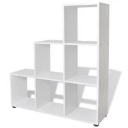 vidaXL B&uuml;cherregal, Treppenregal B&uuml;cherregal 107 cm Wei&szlig;