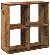 vidaXL B&uuml;cherregal Raumteiler-B&uuml;cherregal Altholz-Optik 69,5x29x69,5 cm, 1-tlg.