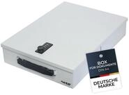 HMF Geldkassette abschlie&szlig;bare Dokumentenkassette mit Zahlenschloss, DIN A4