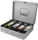 HMF Geldkassette Geldkassette abschlie&szlig;bar, Kasse mit 5 M&uuml;nzf&auml;chern, und 4