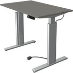 KERKMANN Schreibtisch Sitz-/Stehtisch Move 3 BxTxH 100x60x72-120cm silber/grafit
