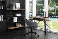 SalesFever Schreibtisch York Arbeitsplatz Deluxe, Metallrahmen-Ablage mit...