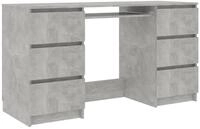 vidaXL Schreibtisch vidaXL Schreibtisch Betongrau 140x50x77 cm Holzwerkstoff
