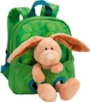 Nici Kinderrucksack Travel Friends, Rucksack mit Pl&uuml;sch Hase, 25 cm
