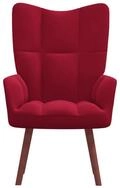 vidaXL Relaxsessel, Sessel Weinrot Samt