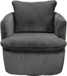 byLIVING Sessel HARMONY, Grob-Cord, 360&deg; drehbar, Schaumstoff, loses Sitz- und