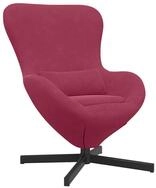 vidaXL Sessel Eiersessel Weinrot 63 x 73 x 90 cm Samt (1-St)