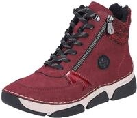 Winterboots RIEKER, Damen, Gr. 36, rot (bordeaux), Nubuklederimitat, Textil, Schuhe