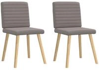 vidaXL Esszimmerstuhl Esszimmerst&uuml;hle 2 Stk. Taupe Stoff (2 St)