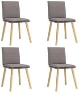 vidaXL Esszimmerstuhl Esszimmerst&uuml;hle 4 Stk. Taupe Stoff (4 St)