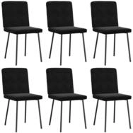 vidaXL Esszimmerstuhl Esszimmerst&uuml;hle 6 Stk. Schwarz Samt (6 St)
