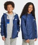 Regenjacke ADIDAS SPORTSWEAR "J RAIN JKT", Kinder, Gr. 152, blau (dunkelblau),
