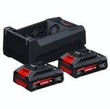 BOSCH Starter-Set 2x EXBA18V-40 GAL 12V/18V-80 Werkzeug-Akku-Ladetechnik