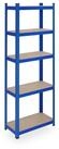 relaxdays Schwerlastregal Blaues Schwerlastregal mit 5 Ebenen