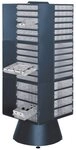 raaco Kleinteilemagazin, Drehst&auml;nder leer 1600 mm hoch blau
