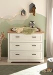 Begabino Wickelkommode Jasmin Kommode mit Wickelaufsatz, im Landhausstil,...