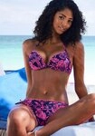 Venice Beach Push-Up-Bikini Kensi mit Kontrasth&auml;kelkante