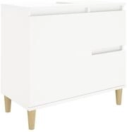 vidaXL Badkommode, Badschrank Wei&szlig; 65x33x60 cm Holzwerkstoff