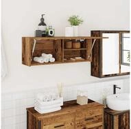 vidaXL Badezimmerspiegelschrank vidaXL Bad-Wandschrank Altholz-Optik 80x25x30 cm