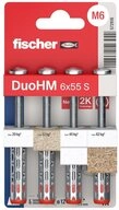 Fischer D&uuml;bel-Set Fischer 572916 DuoHM 6x55 S PH TX Hohlraumd&uuml;bel 55 mm 4 St.