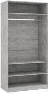 vidaXL Kleiderschrank 100 x 50 x 200 cm Kleiderschrank Betongrau 100x50x200 cm