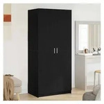 vidaXL Kleiderschrank Kleiderschrank mit T&uuml;r Schwarz Eichen-Optik 80 x 50,5 x...