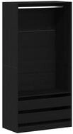 vidaXL Kleiderschrank Kleiderschrank mit Regal Schwarz Eichen-Optik 100 x 50 x...