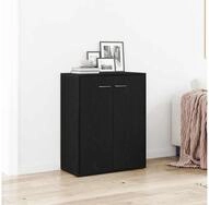 vidaXL Sideboard vidaXL Sideboard Schwarze Eiche 60x30x75 cm Holzwerkstoff