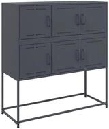 vidaXL Sideboard Sideboard Anthrazit 100,5x39x107 cm Stahl (1 St)