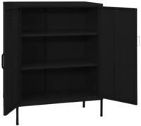 vidaXL Mehrzweckschrank Lagerschrank Schwarz 80x35x101,5 cm Stahl