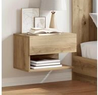 vidaXL Nachttisch, Wand-Nachttische 2 Stk. Artisan-Eiche