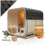 Artsauna Fasssauna Nolvik, BxTxH: 186 x 220 x 194 cm, 38 mm, F&uuml;r 6 Personen, 8 kW