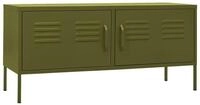vidaXL TV-Schrank TV-Board Olivgr&uuml;n 105x35x50 cm Stahl