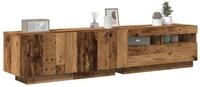 vidaXL Schrankmodule TV-Schrank mit LED-Leuchten Artisan-Eiche 180x35x40 cm