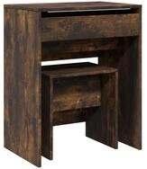 vidaXL Schminktisch Schminktisch mit Hocker R&auml;uchereiche 60x40x113,5 cm (1-St)