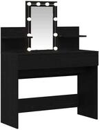 vidaXL Schminktisch Schminktisch Schwarz Eichen-Optik 100 x 40 x 130 cm (1-St)