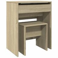 vidaXL Schminktisch Schminktisch mit Hocker Sonoma-Eiche 60x40x113,5 cm (1-St)